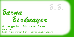 barna birkmayer business card